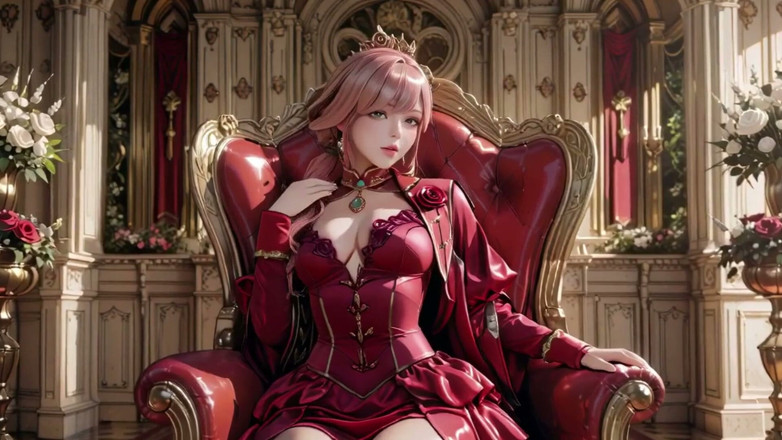 Seraphina Vale: クリムゾン・スローン:ピンク髪の女王の怠惰な戴冠式