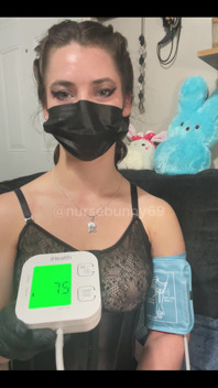 Self Auto Bp Cuff Vibrator Orgasm and Breast Play in Black Lingerie