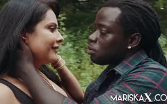 Mariska fucked outdoor by BBC