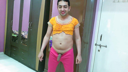 Cute & Nude Crossdresser: Sweet sissy crossdresser femboy Sweet Lollipop in a sexy top...
