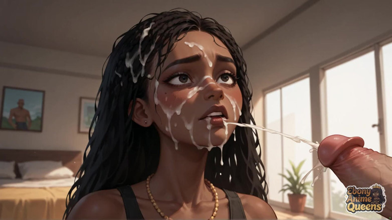 Ebony Anime Queens: Pompino tropicale della regina ebano: il miglior porno ebano XXX!