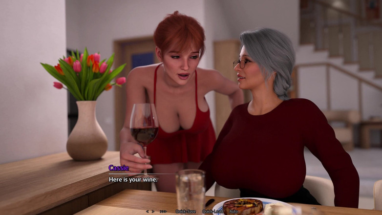 TransLure: 패키지 오지는 4 Sfw Walkthrough Luna의 따뜻한 가족 저녁 식사 장면 Shemale Vn