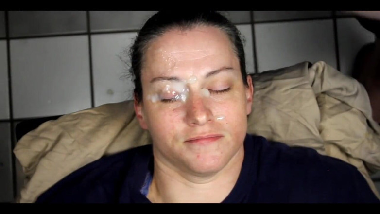 Dirty Dees: Huge Homemade Facial Blasting Right in Her Eyes!