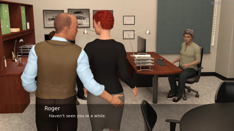 Porny Games: Project hot wife - Getting some attention at work  (45)