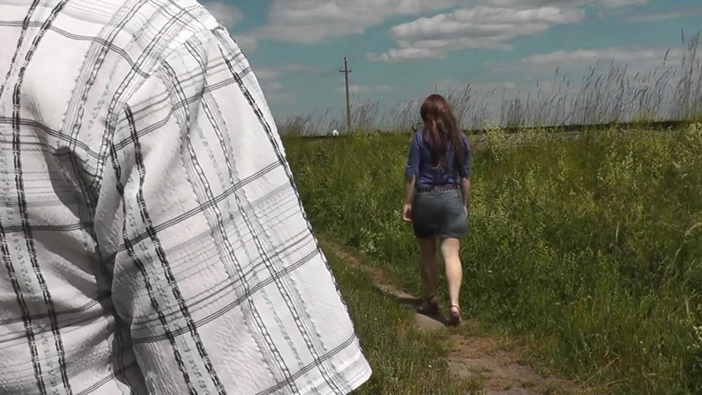 XXX-Platinum: Outside Outdoor Man Pisses, Beautiful Woman Holding Cock. Golden Rain....