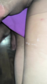 A Big Juicy Sissy's Dick Cums Hard in Shiny Sexy Tights