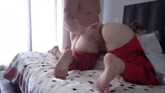 Beautiful Big Butt MILF Ripped Yoga Pants Pussy Play and Orgasm Before Creampie