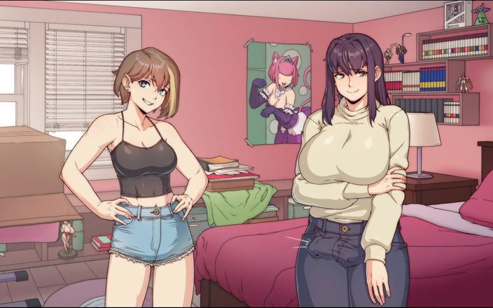 Trans Asura: Chloe Uzyskiwanie Boner dla swojej współlokatorki Amy w pierwszym dniu