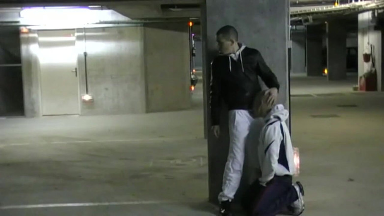 Gaybareback: Two scally boys fuck in the parking