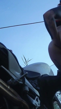 TS Lena Vesper Fucks Her Motorcycle