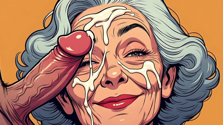 AI Porn: Vintage Cartoon Style Facials