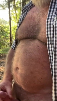 Horny Stepdaddy in the Woods