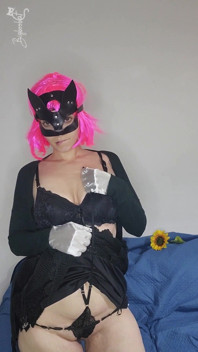 Hear My Moans as I Masturbate with My Kitty Mask and Tits