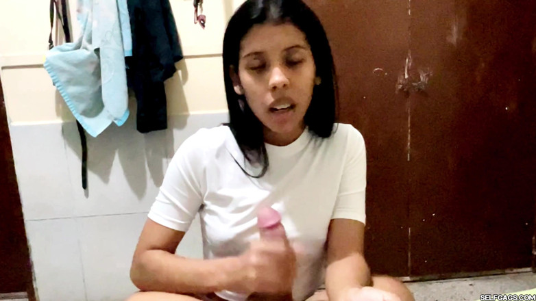 Selfgags femdom bondage: Dianas Semen Study gefesselt, geknebelt und für die Wissenschaft abgemolken