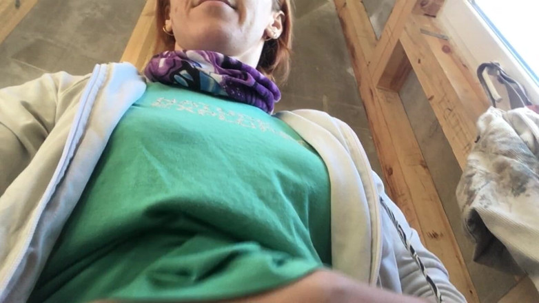 Risky Hairy Couple: Risky Masturbation at a Construction Sit