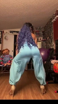 Princess Tsjade Stripdances in Halloween Costume