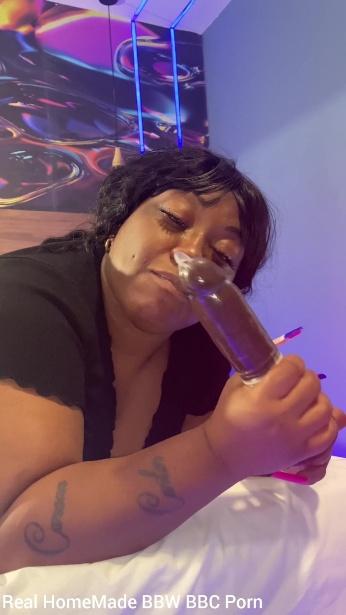 Super sexy ebony cuties: Deepthroat Practice Fucking My Mouth with Big Dildo