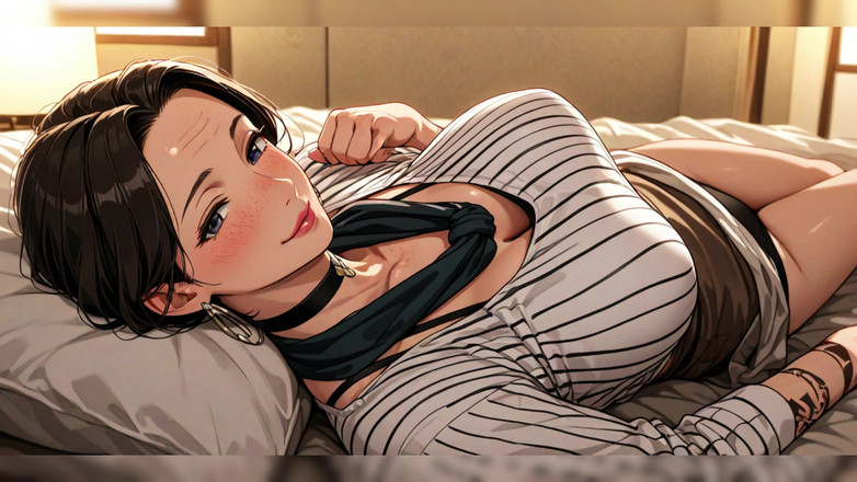 AI Porn: Ai brune taquine au lit