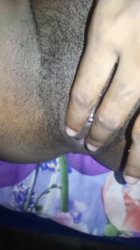 Teasing Spreading My Wet Hairy Pussy Closeup