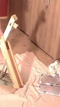 Strip and Fleshlight Stand Fuck Masturbation