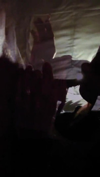 Smoking blowjob in the dark