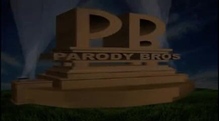 Parody Bros: Brunette teen masturbates after sucking dick in parody video