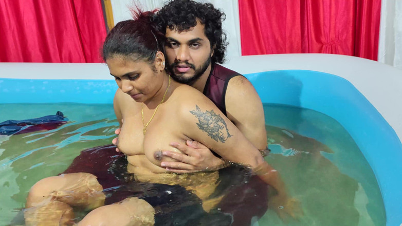 Vaigavarun45: Hot Pool Romance with Boobs Press and Ass Romance