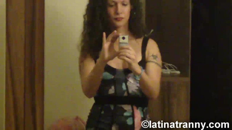 Nikki Montero: Nikki on the mirror being sissy