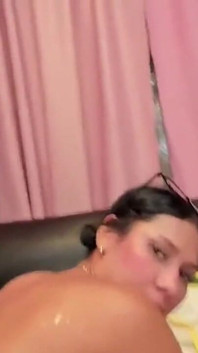 Pussy Devouring the Whole Dildo