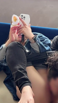 On a Married Woman Fiddling with Her Smartphone
