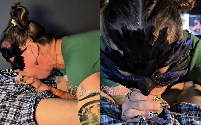Cherry Chokes: Stepmom Is Using Stepson as Her Own Personal Porn Model...