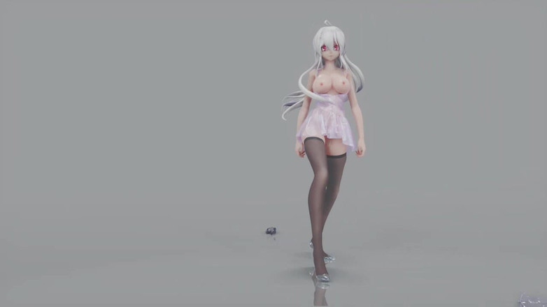 MikuMotion: Mmd Brown Eyed Girls; Прозоре плаття; Прозорі підбори; Чорні панчохи