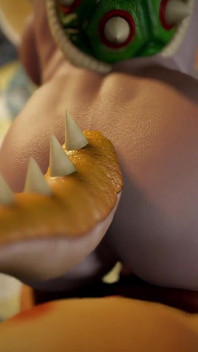 Bowsette fodida por trás em pov | Super Mario - paródia pornô