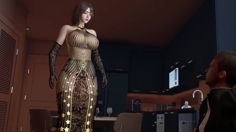 Why fuck so hard: 3d grandota asiática milf provoca la joven polla grande para...