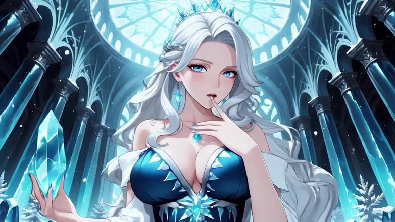 Tay Swift X: クリスタルホールにいる銀髪の氷魔導士!冷たく見えながら魔法を唱えているが、唇は震えている
