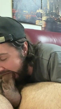 Sucking My Friend's Cock While Looking at His Mobile and Squeezing His Milk with My Ass
