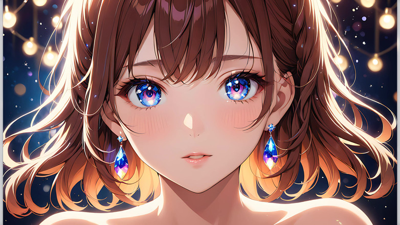 LustRender: Bokeh Dreams: una hermosa joven en luces flotantes