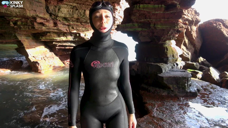 UKCuteGirl Lucy Lauren: Wetsuit Cave Encounter: Secret Fun with Mysterious Stranger