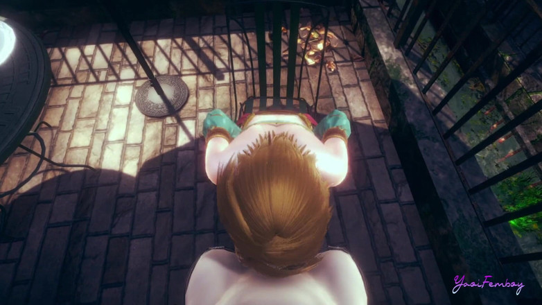 Yaoitube: Zelda Yaoi Femboy - 링크 POV 오럴 (무수정)