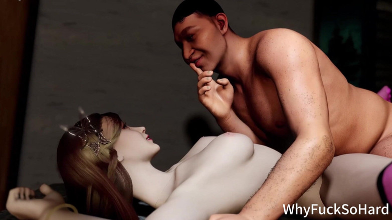 Why fuck so hard: 3D 瘦角色扮演荡妇湿润的阴户被大鸡巴狠操