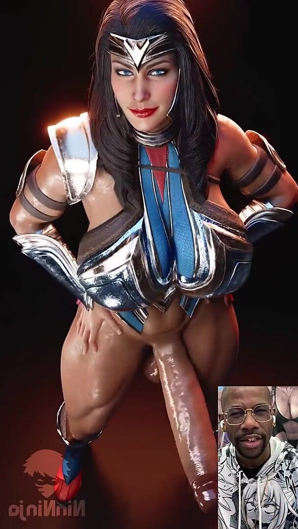 Transgender Wonder Woman Waves Her Tasty Moist Cock in Front of Your Face (L6RD7BLU3 FUTA)