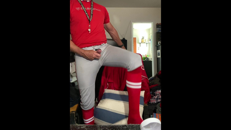 JockDad87: Jockdad87 Edges en équipement de baseball et chaussettes rouges