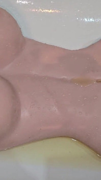 Peeing on Her Big Tits and Pussy - Sexdoll, Pee Fetish