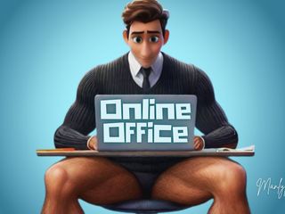 Manlyfoot: Homosexual vitreg -biroul online - prins masturbându-se în timpul unei întâlniri online cu șeful meu!