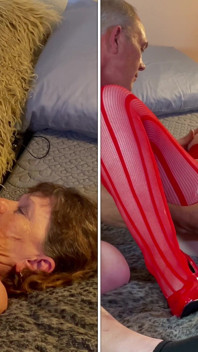 Mormor i rött: Dildo jävla slampa