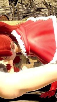 Una sexy elfo nel villaggio trova il mio cazzo più grande e lo succhia per nascondersi dietro il sesso animazione 3d