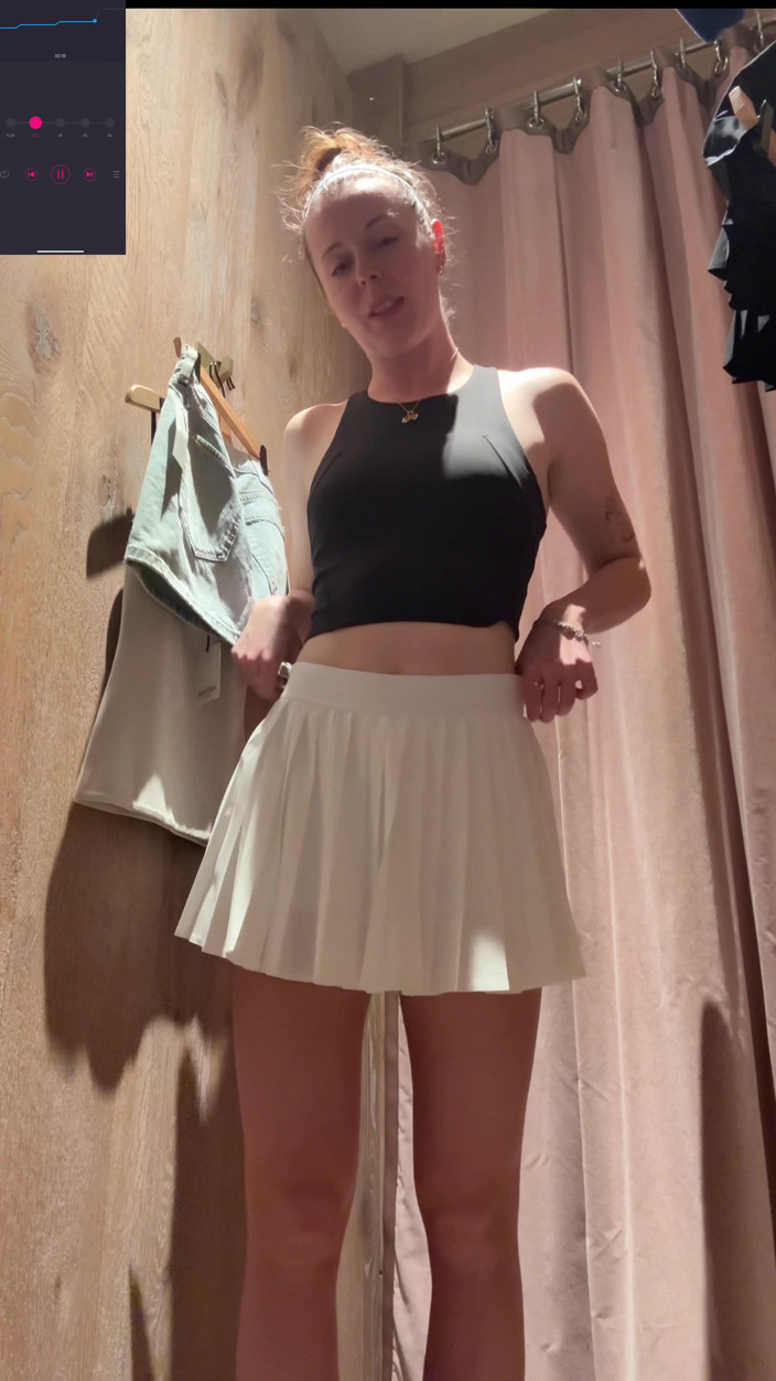 Nadia Foxx: Cumming Hard While in the Change Room!! Hoping I Don't...