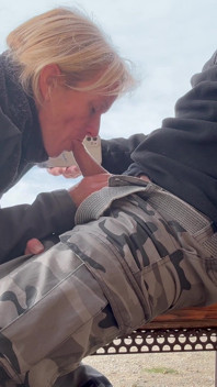 Accidental Blowjob Outdoors - I Cum Fast in His Mouth, They Almost See Us, Risky Homemade Sex