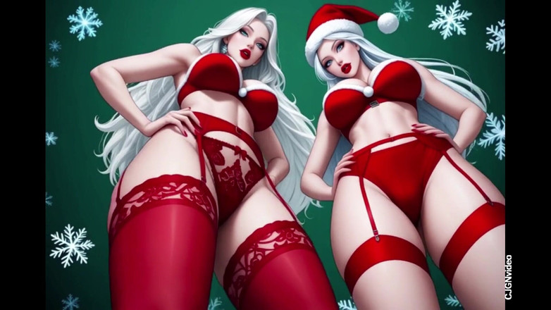 Hot girl dancing: La sexy posa di babbo natale in versione sfw (animazione)