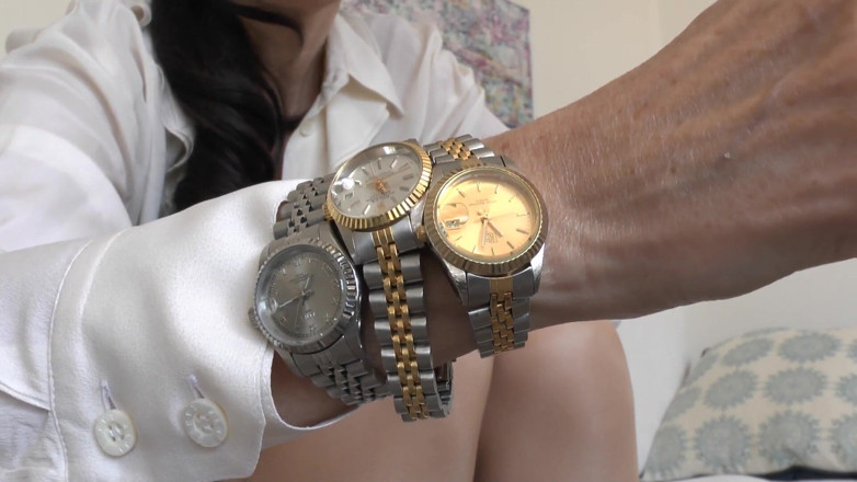 Lady Victoria Valente: Wanking Games with Watches Under the Strict Supervision of Step-auntie!...